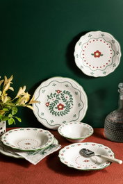 Hermia Marcelin Fulya 24 Ytkm Juego de cena de porcelana multicolor